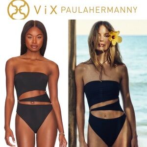 Vix Swimwear Frida One Piece in Ambra Black S NEW ARRIVAL